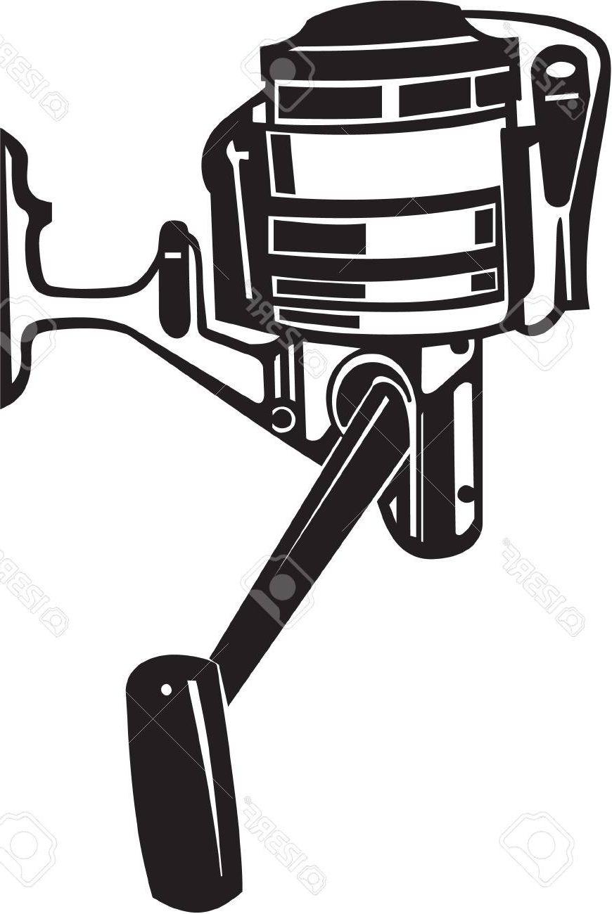 870x1300 Unique Fishing Reel Vinyl Ready Stock Vector Design