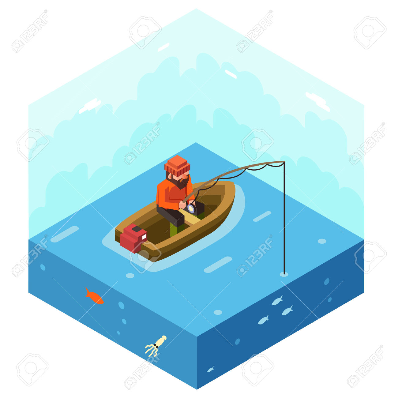 1300x1300 Ocean Fishing Pole Clipart, Explore Pictures