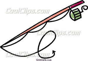 300x210 Fishing Rod Vector Clip Art