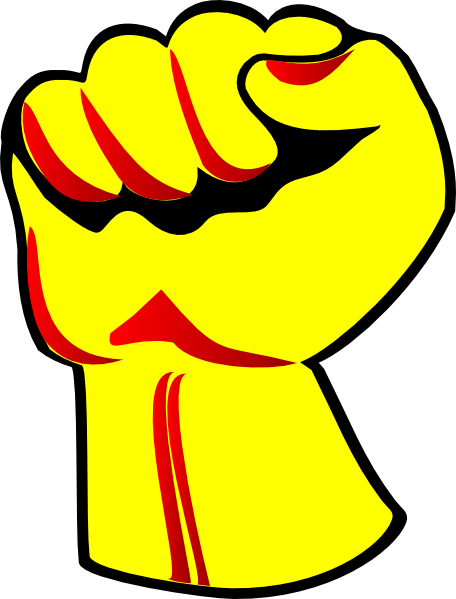456x599 Yellow Fist Clipart