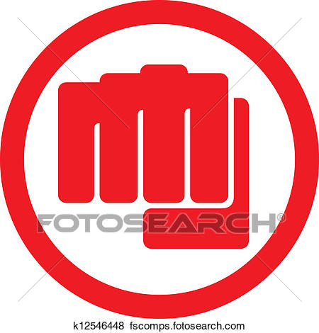 450x470 Clip Art Of Fist Symbol (Human Hand Punching) K12546448