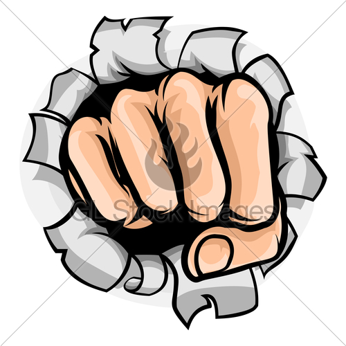500x500 Fist Punch Sketch Gl Stock Images
