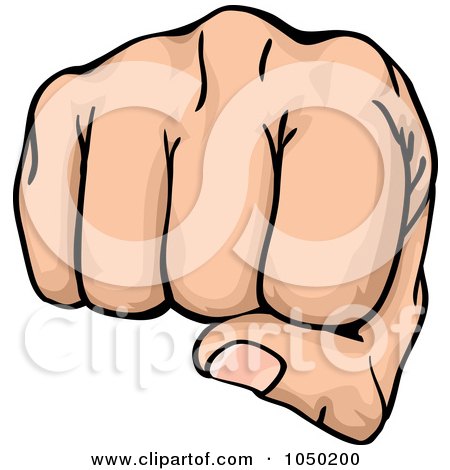 450x470 Royalty Free (Rf) Clip Art Illustration Of A Fist Punching By