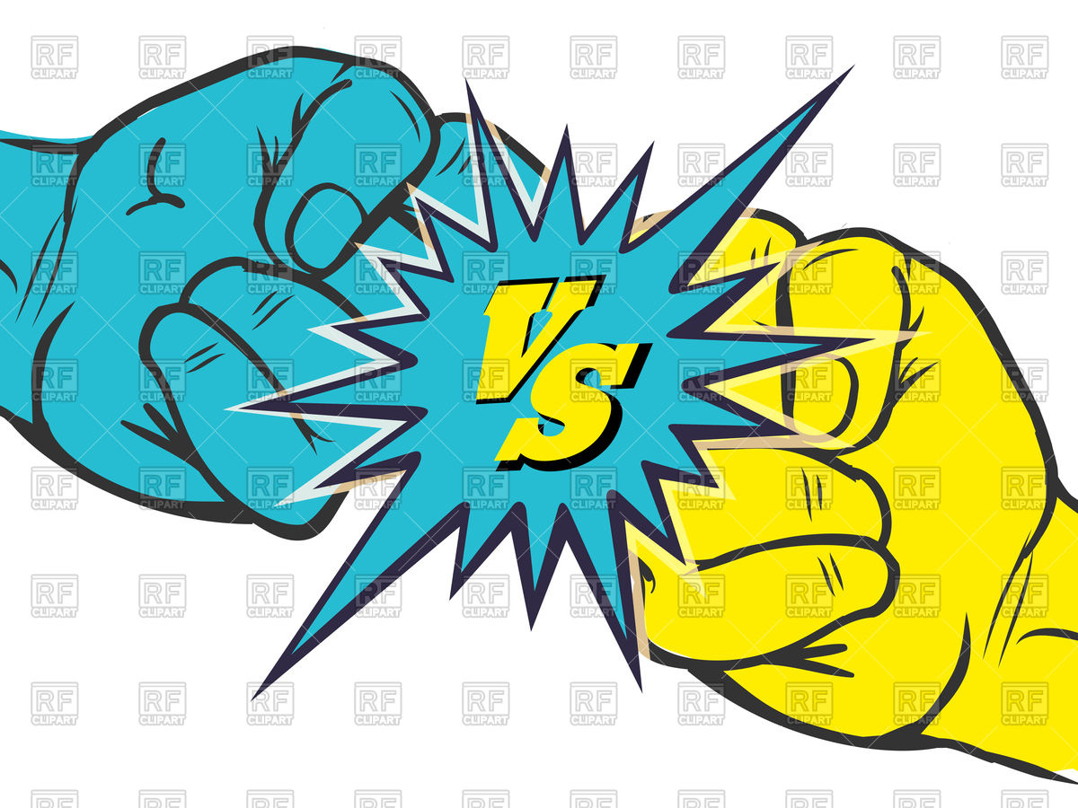 1200x900 Versus Rivalry Fist Royalty Free Vector Clip Art Image