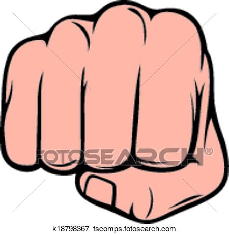 450x460 Clip Art Of Fist Punching (Human Hand Punching) K18798367