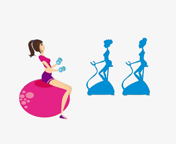 600x493 Cartoon Fitness Girl, Activity Room, Activity, Indoor Activities