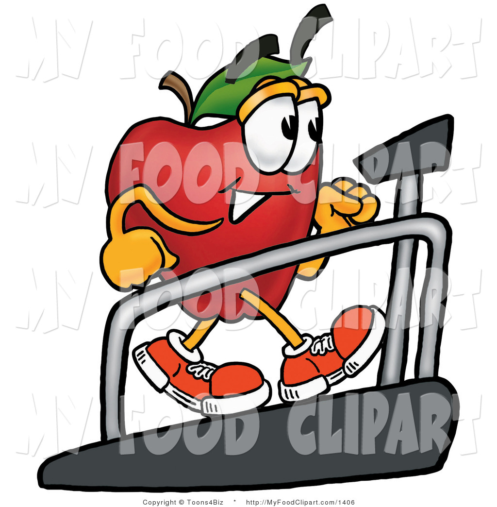 1024x1044 Food Cliprt Of Sporty Redpple Character Mascot Walking On