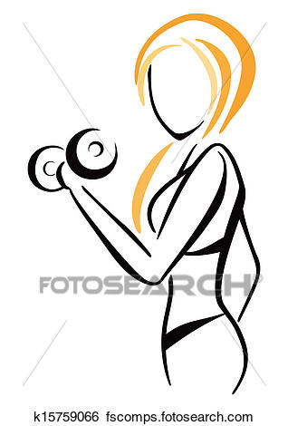 318x470 Clip Art Of Fitness Symbol K15759066