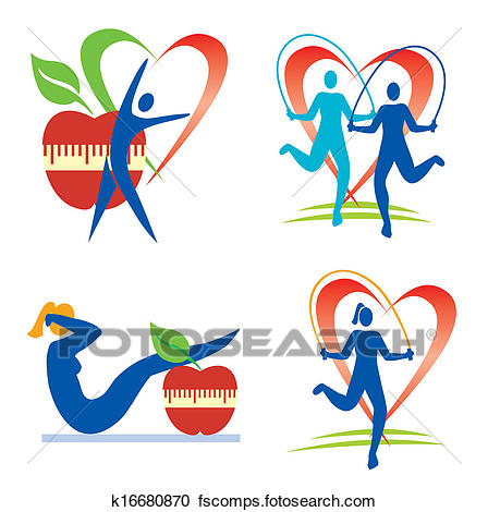 448x470 Clipart Of Fitness Health Icons K16680870