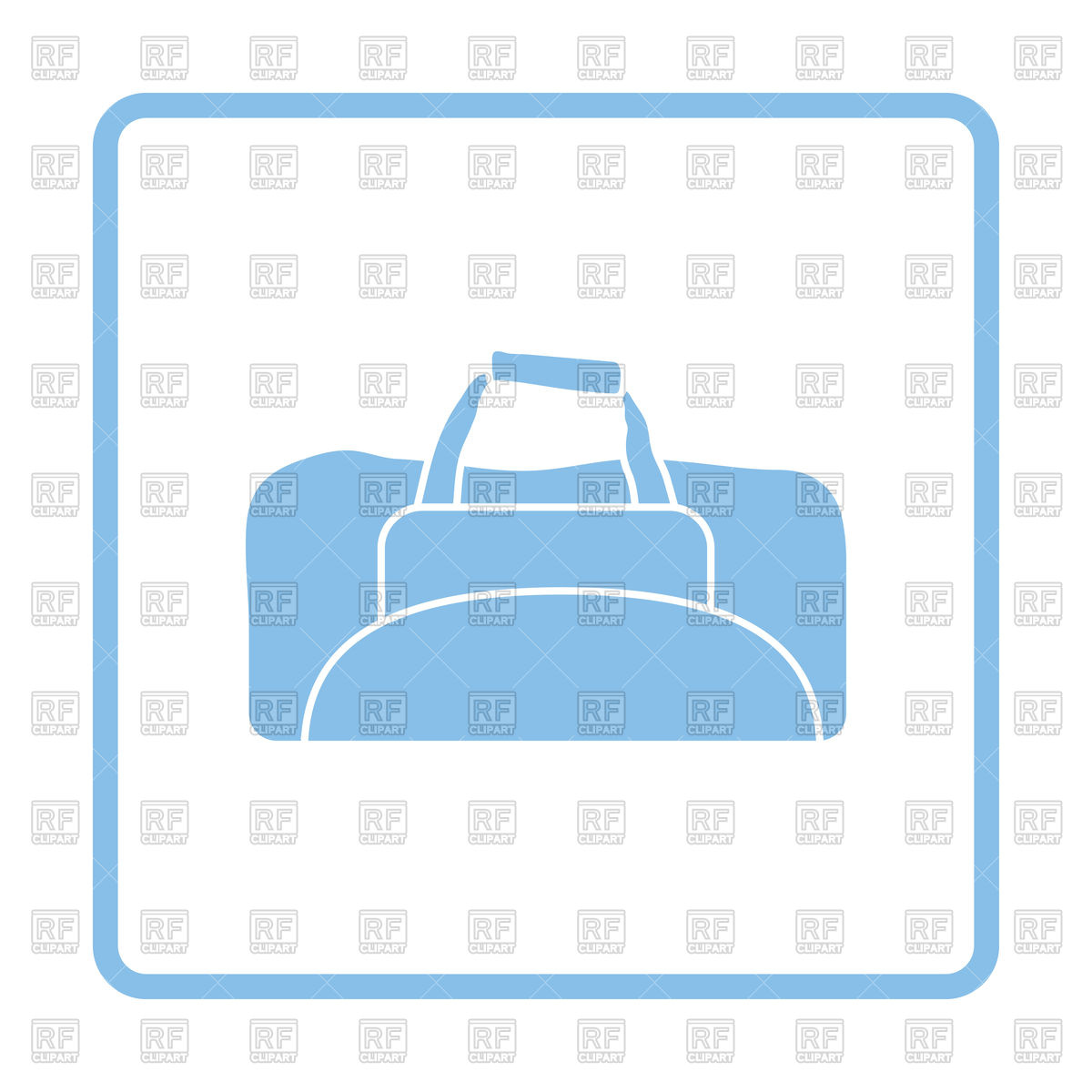 1200x1200 Blue Frame Design Of Fitness Bag Icon Vector Clipart Image