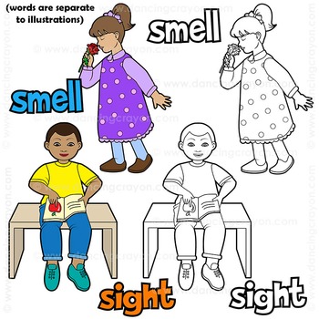 350x350 Five Senses Clip Art Kids By Dancing Crayon Designs Tpt