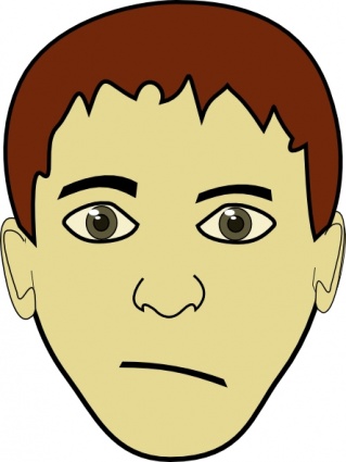 319x425 Brown Hair Boy Face Clip Art Vector, Free Vector Graphics