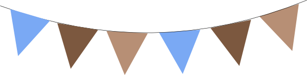 600x147 Brown Clipart Flag Banner