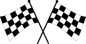 300x152 Black And White Checkered Flag Clip Art