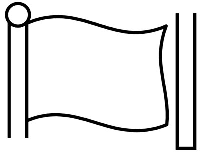 400x305 Flag Clipart Blank Black And White
