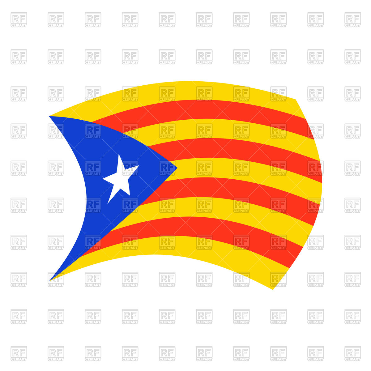 1200x1200 Catalonia Flag Isolated Royalty Free Vector Clip Art Image
