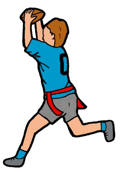 250x363 Flag Football Player Clipart