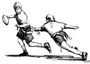 298x212 Flag Football Clipart Black And White