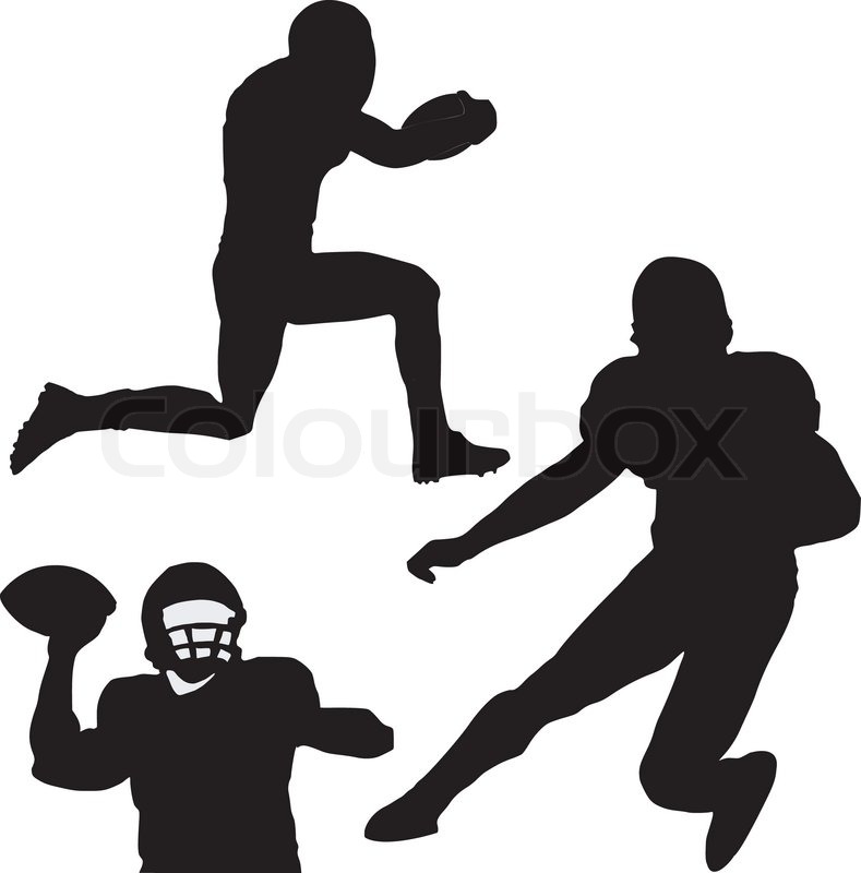 789x800 Silhouette Of Football Players Stock Vector Colourbox