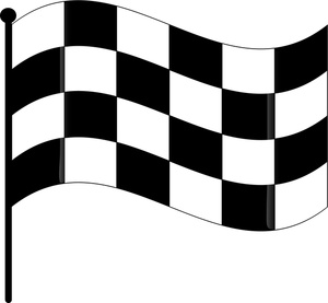300x277 Checkered Flag Clipart Image