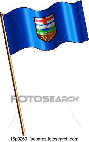 296x470 Clipart Of Alberta Flag, Waving 16p0260