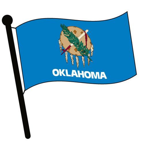 500x500 Oklahoma Waving Flag Clip Art