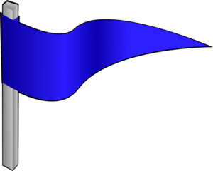 300x240 Waving Dark Blue Flag Clip Art