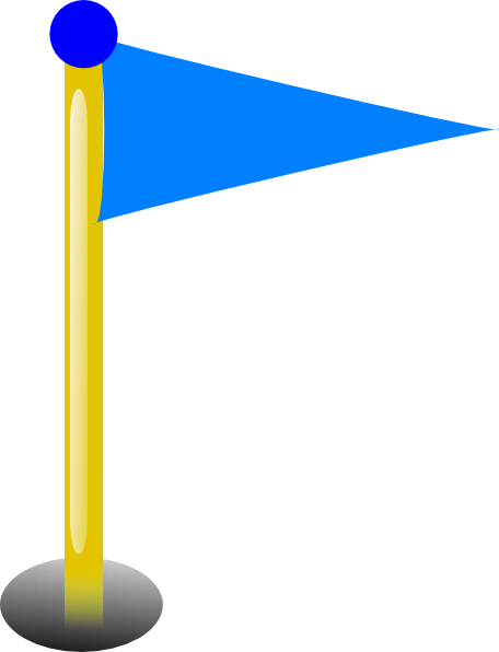 456x596 Blue Flag Clip Art