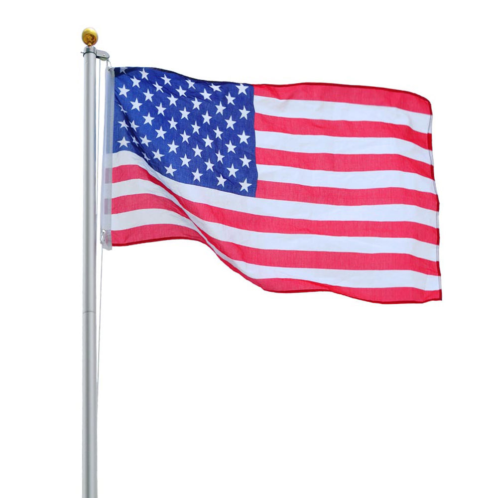 1000x1000 Us Flag Pole Clipart