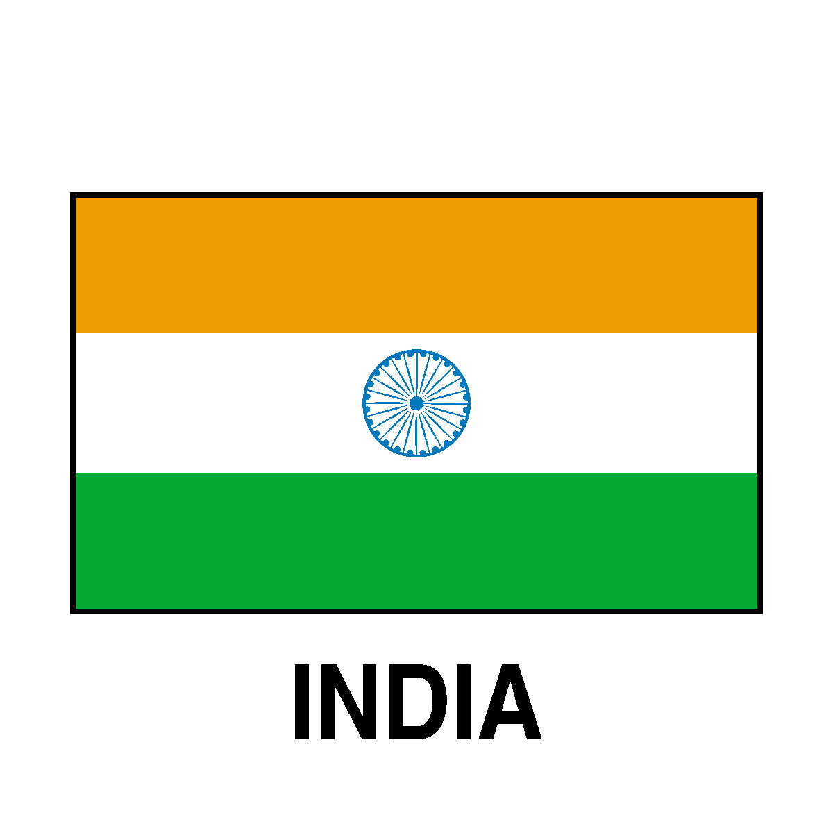 1200x1200 Flag India Clipart