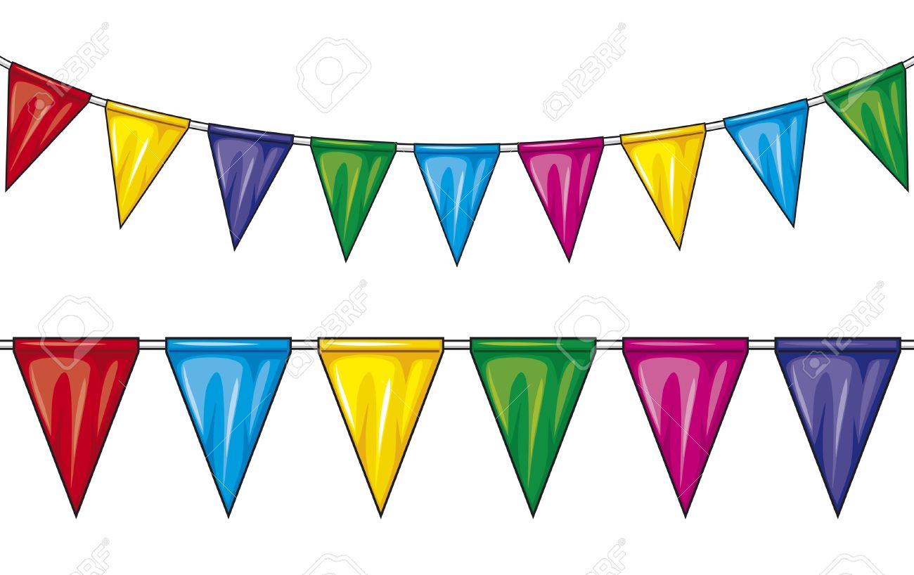 1300x818 Bunting Clipart Party Flag