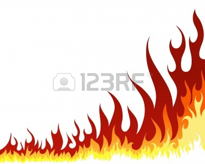 400x320 Fire Clipart Frame