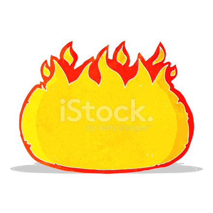440x440 Cartoon Fire Border Stock Vector