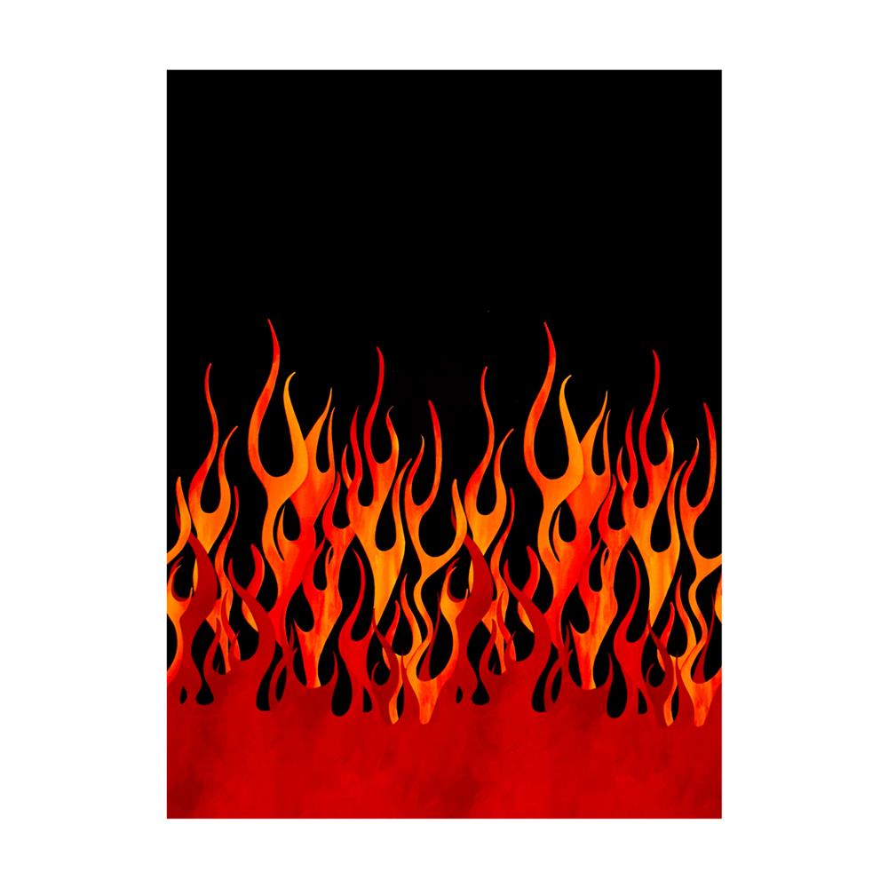 1000x1000 Michael Miller Flames Single Border Black