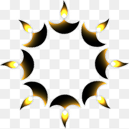 260x261 Vector Painted Flame Border, Vector, Hand Painted, Flame Border