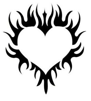 310x343 Heart With Flames Clip Art Clipart Free Download