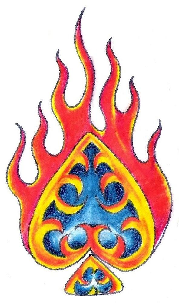 591x999 Fire Tattoo Designflame And Heart Tattoo Designfire Tattoo Design