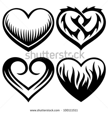 450x470 Heart Scroll Tattoo Free Vector Download (5,434 Files)