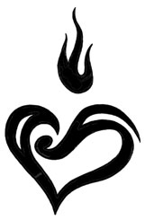 161x245 Tribal Heart Flame Tattooforaweek Temporary Tattoos Largest