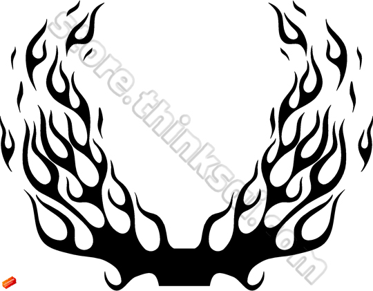 540x421 Flames Clipart Line Flames