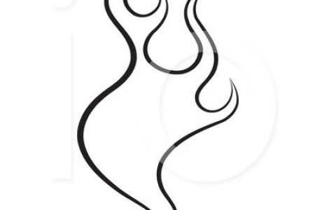 450x300 Flame Clipart Black And White