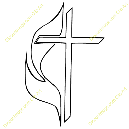 500x500 Cross And Flame Clipart