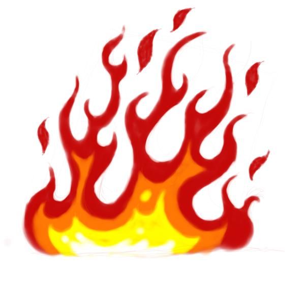 600x600 Flames Clipart Harley