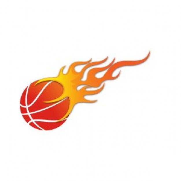 626x626 Flaming Basketball Clipart