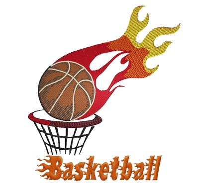 400x376 Flaming Basketball Embroidery Design Annthegran