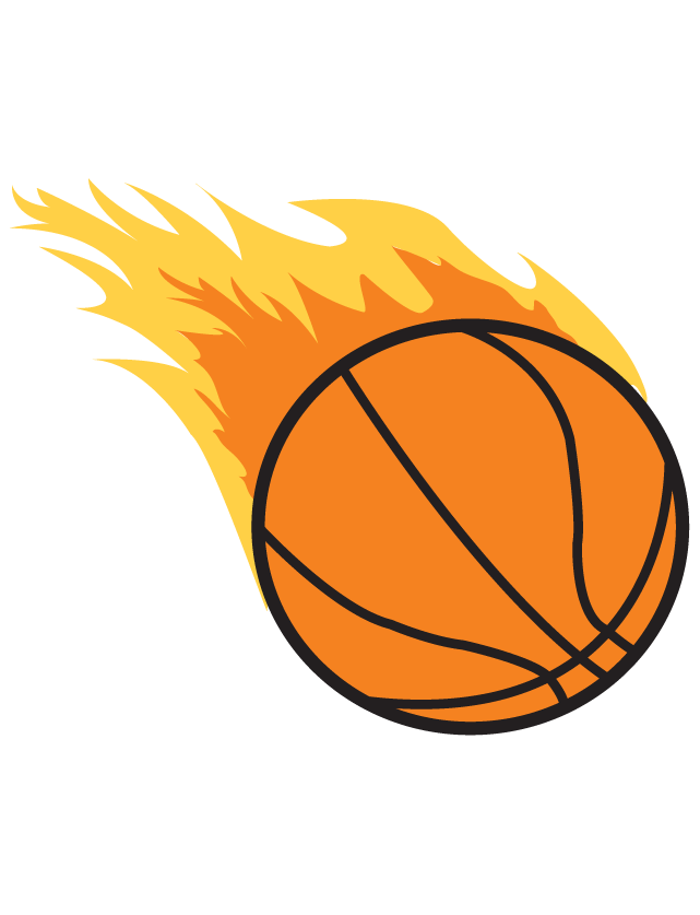 641x837 Flaming Basketball Waterless Tattoo