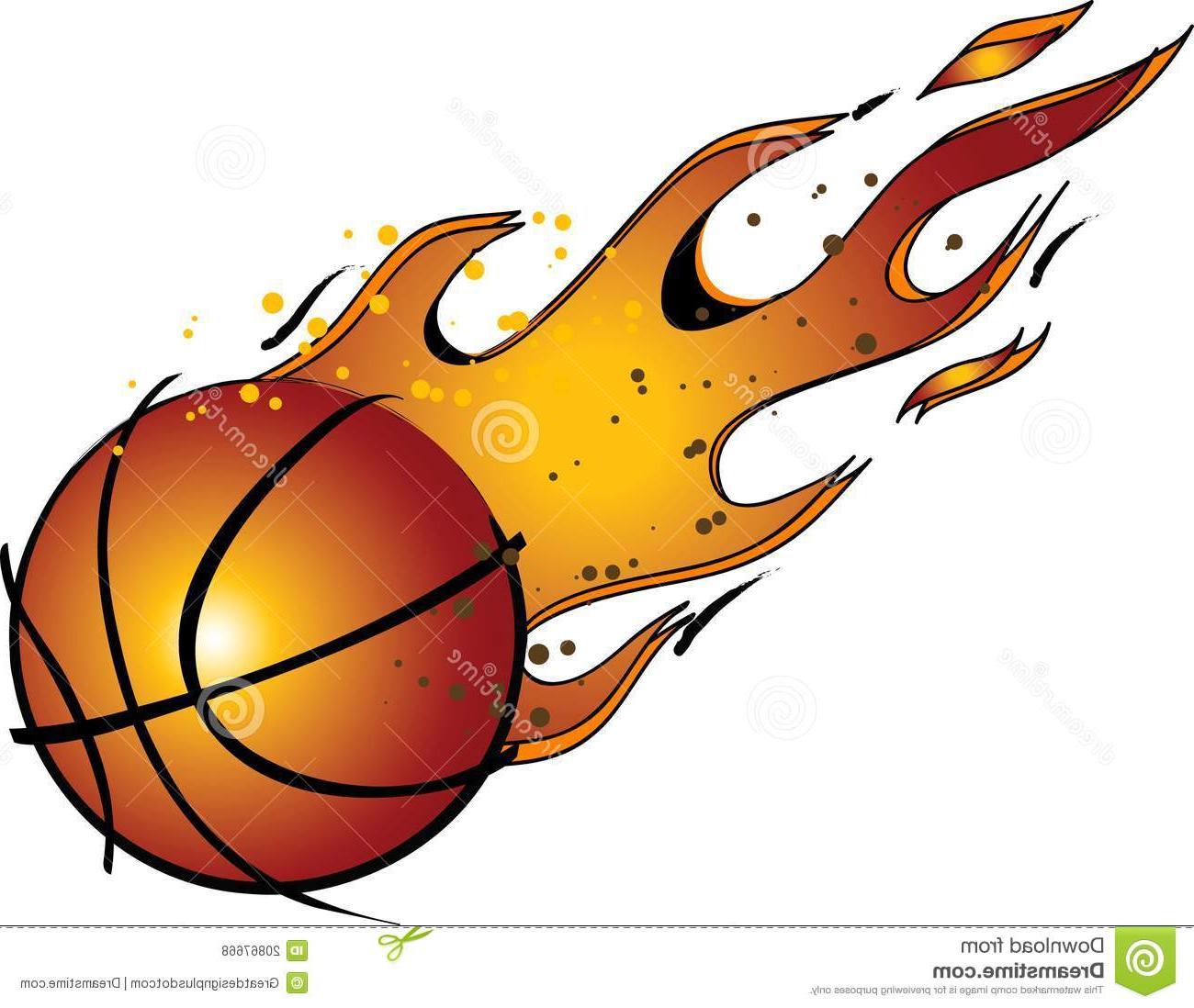 1300x1098 Unique Flaming Basketball Vector Clip Art File Free