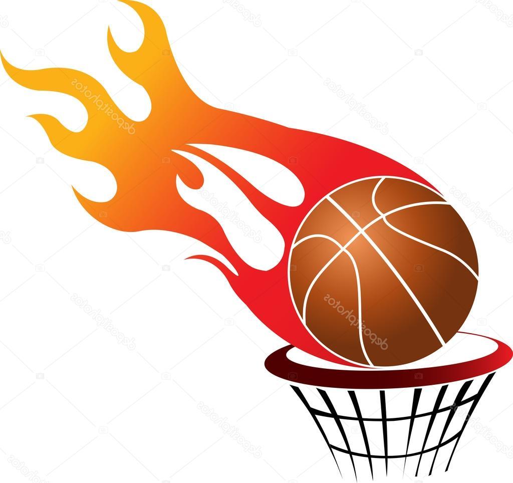 Баскетбольный мяч и пламя