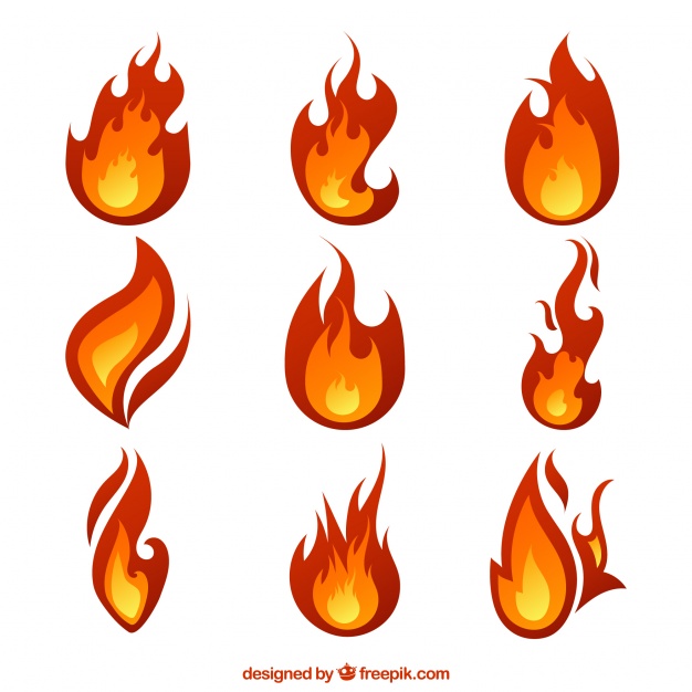 626x626 Flames Clipart Vector