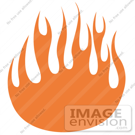 450x450 Royalty Free Cartoon Clip Art Of Orange Flames Forming A Partial